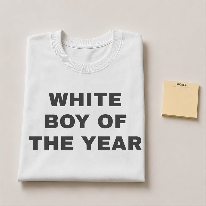 White Boy of the Year Tee — mockup 2