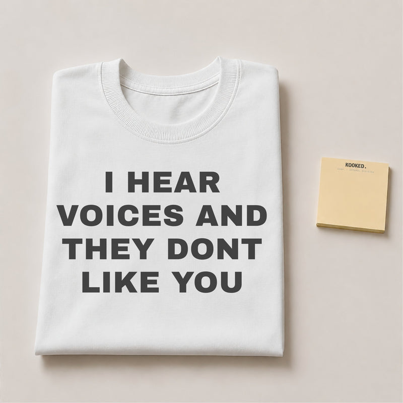 I Hear Voices Tee — mockup 2