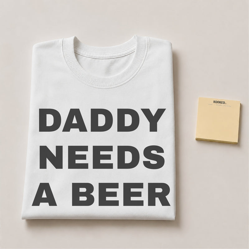 Daddy Needs a Beer Tee — mockup 2