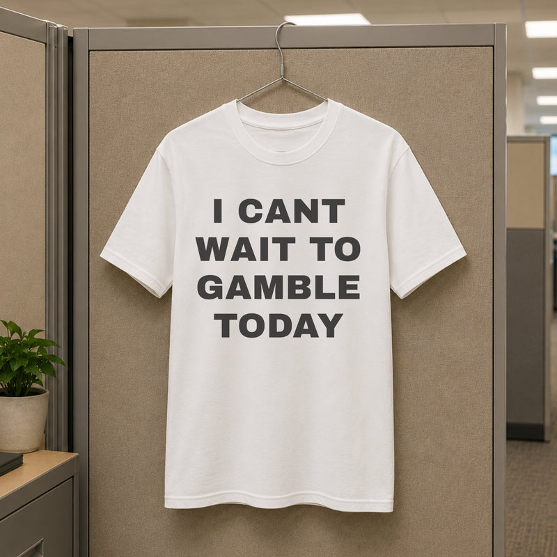 I Can't Wait to Gamble Today Tee — mockup 3