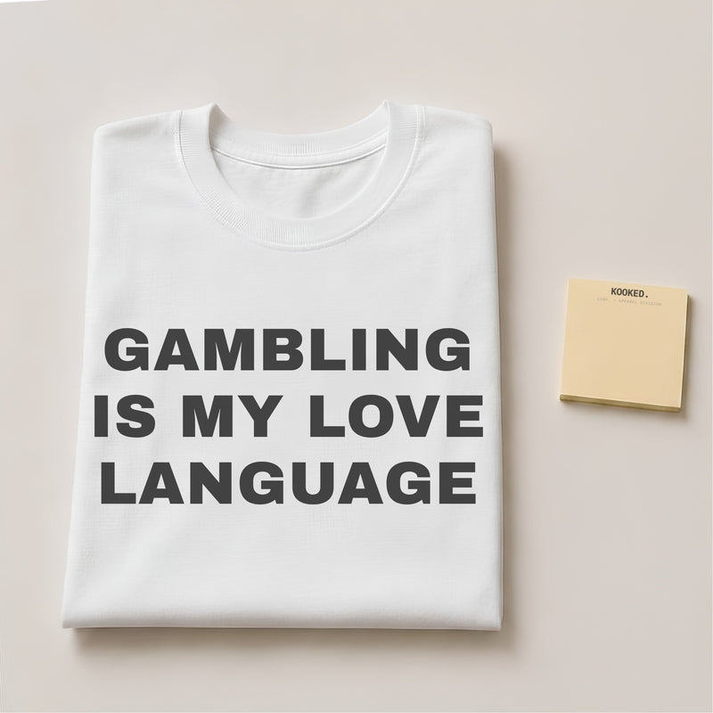 Gambling is my Love Language Tee — mockup 2